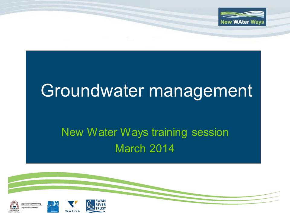 NWW groundwater March14